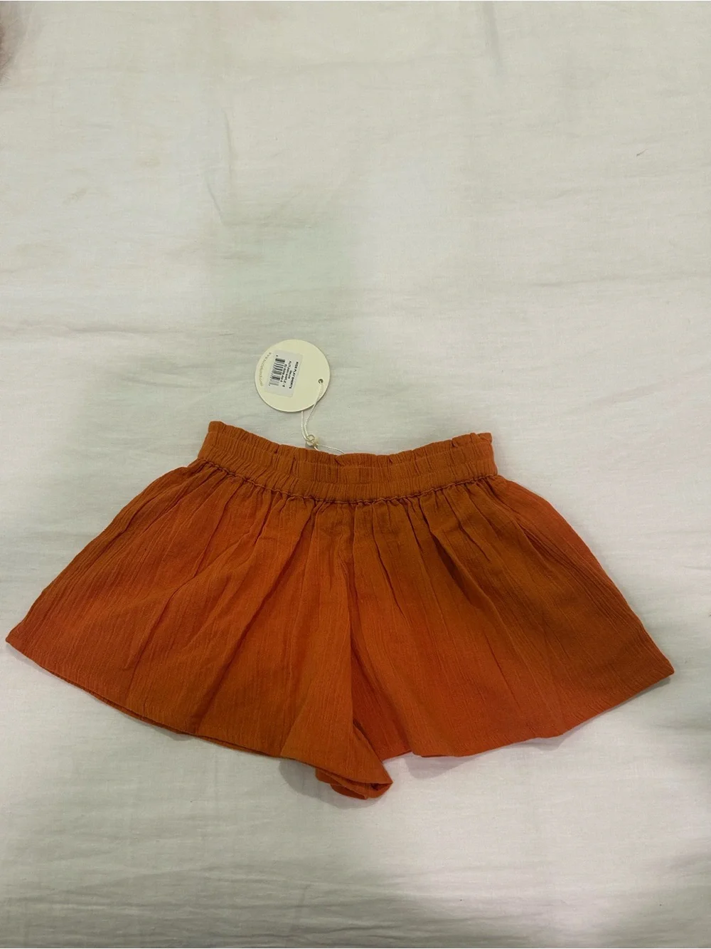 Suzi Kondi Burnt Orange Elastic Waist Gauze Shorts